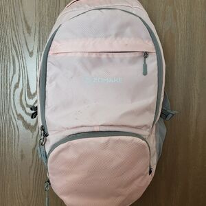 Women's Stylish Pink and Gray Backpack